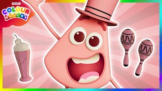 Sing Along with PINK A fun way for kids to learn colours  Colour Songs for Kids  Colourblocks [upl. by Bick75]