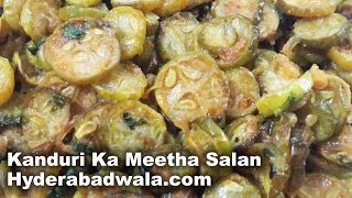 Kanduri Ka Meetha Salan Recipe Video – How to make Hyderabadi Ivy Gourd dry curry at Home [upl. by Farnsworth513]