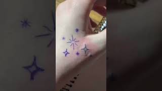 How i stick amp Poke Tattoos handpoke  handpoked  no machine  tattoo  handpoke tattoo [upl. by Nwahsyar]