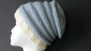 HOW TO BIND OFF Your Hat With A Knitting Needle  EASY [upl. by Lagasse]