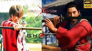 Kenshin High Action and BRUTAL Combat  Ghost of Tsushima Lethal Gameplay 4K [upl. by Ramiah217]