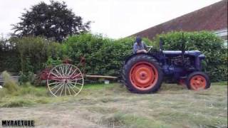 Fordson Major E27N and old Hay Tedder [upl. by Anirtik]