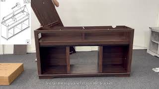 Okvnbjk Fireplace TV Stand Assembly Instructions  XZ008 [upl. by Gerson146]