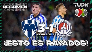 HIGHLIGHTS  Monterrey 31 Atlético San Luis  Liga Mx  CL2024 J3  TUDN [upl. by Roach]