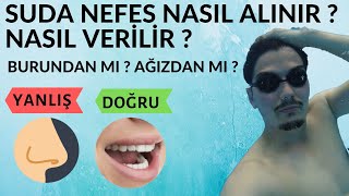 SUDA NEFES NASIL ALINIR  NASIL VERİLİR  BURUNDAN MI  AĞIZDAN MI  yüzmehocam [upl. by Norrej]