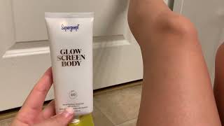 Supergoop Glowscreen Body SPF 40 PA 3 4 fl oz Body Lotion  Broad Spectrum Sunscreen Review [upl. by Notneiuq379]