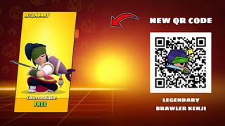 🥷🏻😮I SCANNED NEW QR CODEFREE BRAWLER KENJI🙂‍↔️✅Brawl starsconcept [upl. by Enidualc985]