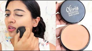 Olivia Pan Cake Makeup  Review How to Use Olivia PanCake Concealer SuperWowStyle Prachi [upl. by Ardel]