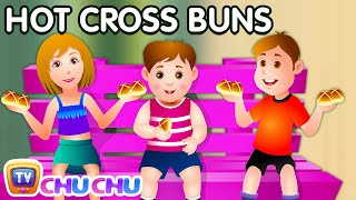 Hot Cross Buns Nursery Rhyme with Lyrics  Cartoon Animation Rhymes amp Songs for Children [upl. by Meares]