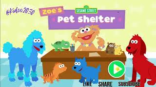 Zoes Pet Shelter  Sesame Street  Preschool Game  elmo compilation [upl. by Eahsram]