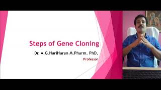 Steps of Gene Cloning Explained in Tamil [upl. by Eltsryk]