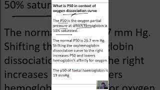 What is P50 in context of oxygen dissociation curveThe P50 is the oxygen partial pressure at which [upl. by Marybelle]