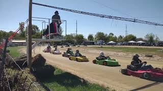 predator class Go kart feature race at Argos Indiana mow karts of Marshall county October 6th 2024 [upl. by Laehpar916]