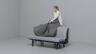 IKEA  LYCKSELE Anleitung vom 2er Sofa zum Bett [upl. by Yerdna]