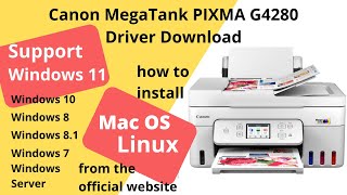 Canon MegaTank PIXMA G4280 Driver Download and Setup Windows 11 Windows 10 Mac 14 Mac 13 [upl. by Jolyn]