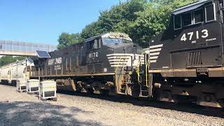 NS 1074 Lackawanna meets NS 8098 Conrail [upl. by Gilli655]