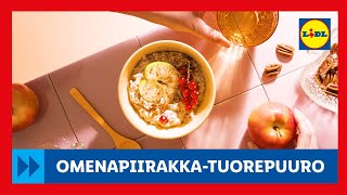 Omenapiirakkatuorepuuro  Liedellä  Lidl Suomi [upl. by Sarnoff]