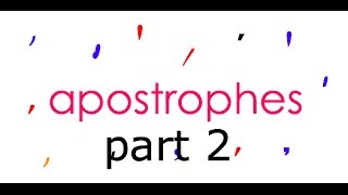 how to spell apostrophes 2 possession [upl. by Melvena]