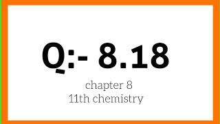 Solution ncert Chapter  8 Redox reaction Question 818 class 11th [upl. by Ayk73]