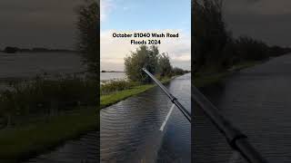 October B1040 Wash Road Floods floods peterborough shorts [upl. by Ulund]