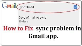 How to Fix sync problem in gmail app [upl. by Peckham]