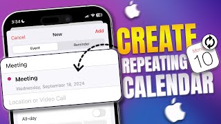 How to Create a RecurringRepeating Calendar Event on iPhone  Schedule Repeating Events on iPhone [upl. by Fronnia]