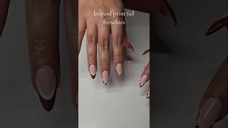 Leopard print for fall🐆 fyp fullcovertip leopardnails neutralfrenchies neutralaesthetic gelx [upl. by Naldo]