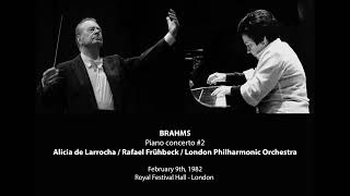 BRAHMS Piano concerto 2 Alicia de Larrocha  Frühbeck  LPO LIVE 1982 [upl. by Cailly]