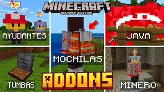 LOS MEJORES ADDONS MODS Para MINECRAFT PEBEDROCK 121  Pack de Addons Para MCPE [upl. by Mungam]