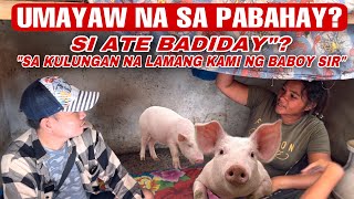 ATE BADIDAY UMAYAW NA SA PABAHAYSA KULUNGAN NA LANG DAW SILA BG BABOY TITIRA [upl. by Thorbert]