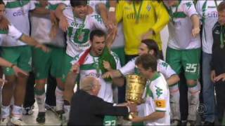 DFBPokalfinale in Berlin 2009 Werder Bremen  Bayer Leverkusen Siegesfeier Bremens [upl. by Aural933]