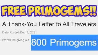 800 FREE PRIMOGEMS quot200 FREEMOGEMSDAYquot Genshin Impact [upl. by Arde]