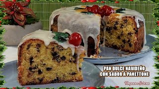 PAN DULCE NAVIDEÑO SIN AMASAR CON SABOR A PANETTONE Y CHOCOLATE FÁCIL Y DELICIOSO [upl. by Hpesoj]