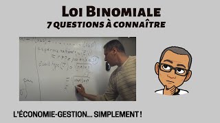 LOI BINOMIALE les 7 questions à connaître [upl. by Amby]