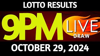 Lotto Result Today 900 pm draw October 29 2024 Tuesday PCSO LIVE [upl. by Ninerb258]