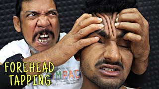 Forehead Tapping by Asim Barber  Head Massage amp Neck Cracking  Hair Cracking  Spine Cracking ASMR [upl. by Alyam]