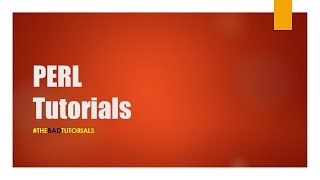 Perl Tutorial  4 Scalar Variables [upl. by Goggin]