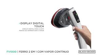 BLACKDECKER  FERRO 2 EM 1 COM VAPOR CONTÍNUO FV1000 [upl. by Jahdal]