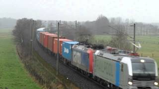 Railpool 193 8018 vor EVBContainerzug HamburgBremen bei Ramelsloh [upl. by Khoury228]