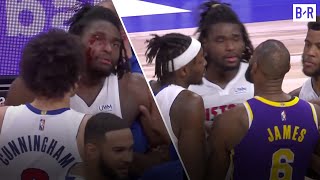 LeBron James Gets EJECTED After Fight With Pistons Isaiah Stewart [upl. by Hausner]