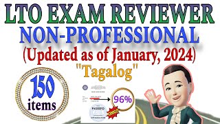 LTO EXAM REVIEWER FOR NONPROFESSIONAL TAGALOG UPDATED AS OF JANUARY 2024 [upl. by Leilamag]