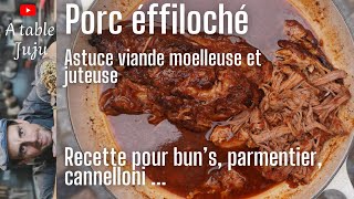 Effiloché de porc au four en cocotte  Recette savoureuse et facile [upl. by Naicul]