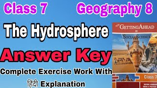 🔥Answer Key🔥Class 7 Geography 8  The Hydrosphere Question amp answerGetting Ahead in Social Science [upl. by Llovera]