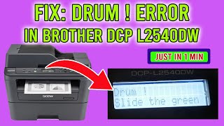 Drum  Slide the green tab on Drum Unit Fix in brother printer [upl. by Frechette]