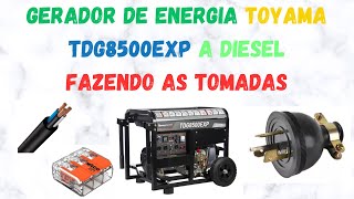 Fazendo as tomadas para o gerador  Gerador de energia Toyama TDG8500EXP a diesel  Vídeo 11 [upl. by Millham]