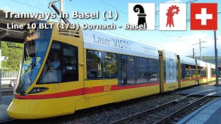 Tramways in Basel 1 Line 10 BLT 13 Dornach  Basel 4K Apr 2024 tramway switzerland [upl. by Orimisac943]