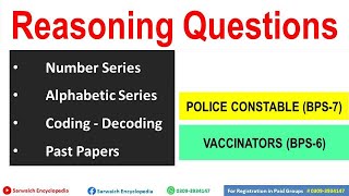 Reasoning Questions  Solution  Police Constable BPS7  Vaccinators BPS6 [upl. by Beaulieu605]