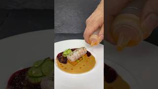 Langoustine Bisque And Beetroot Emulsion shorts shortsfeed [upl. by Assenal321]