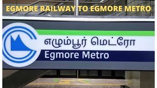 Egmore Railway Station to Egmore Metro roadto1k [upl. by Aerdnaed]