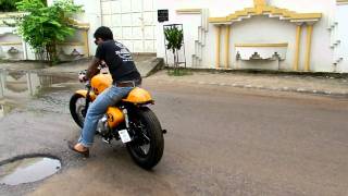 350CCCOM  Rajputana Custom Cafe Racer Chingari Test Ride [upl. by Onidranreb903]